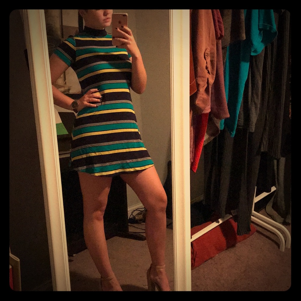 Stripped Mini Dress